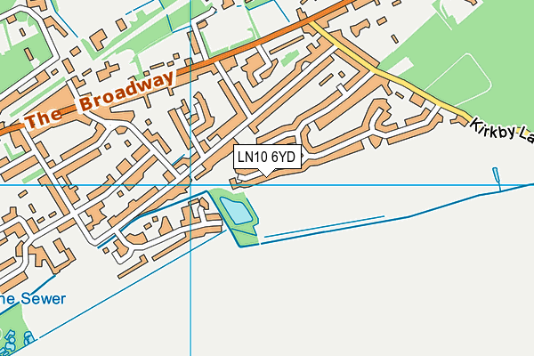 LN10 6YD map - OS VectorMap District (Ordnance Survey)