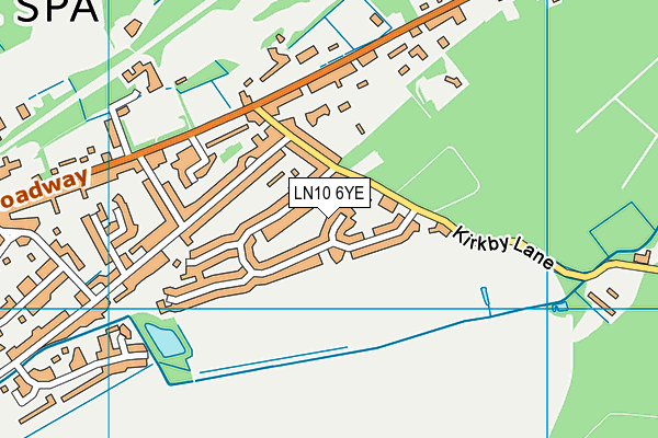 LN10 6YE map - OS VectorMap District (Ordnance Survey)