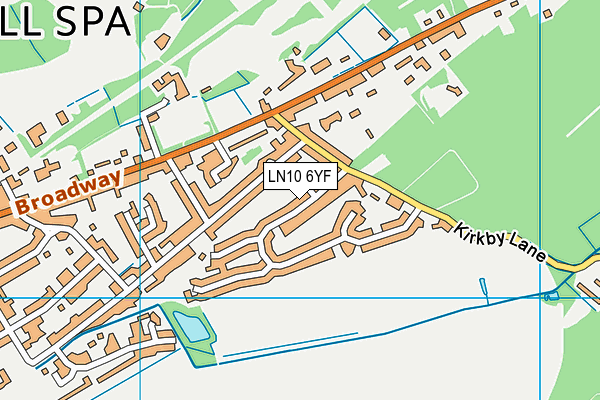 LN10 6YF map - OS VectorMap District (Ordnance Survey)