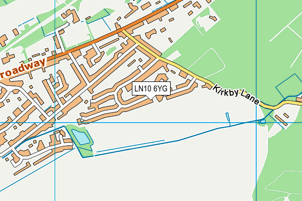 LN10 6YG map - OS VectorMap District (Ordnance Survey)
