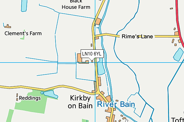 LN10 6YL map - OS VectorMap District (Ordnance Survey)