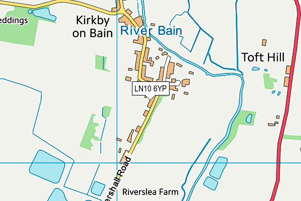 LN10 6YP map - OS VectorMap District (Ordnance Survey)