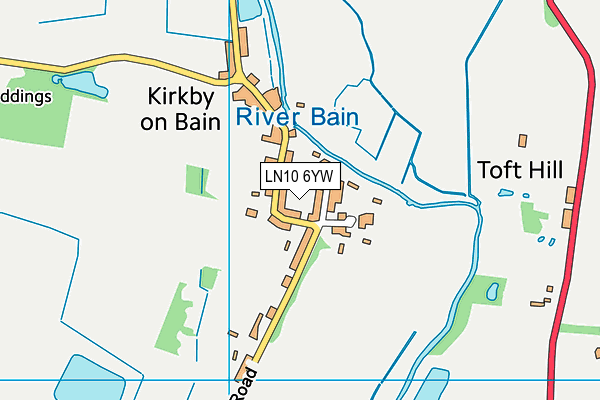 The Kirkby-on-Bain Church of England Primary School map (LN10 6YW) - OS VectorMap District (Ordnance Survey)