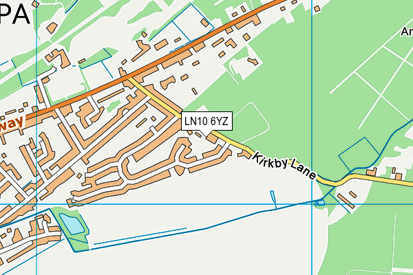 LN10 6YZ map - OS VectorMap District (Ordnance Survey)