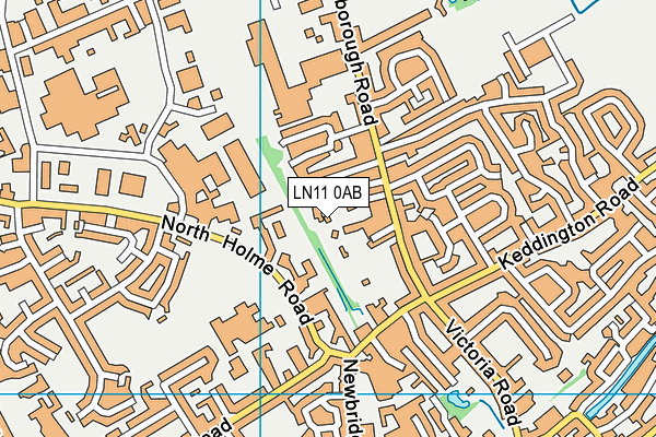 LN11 0AB map - OS VectorMap District (Ordnance Survey)