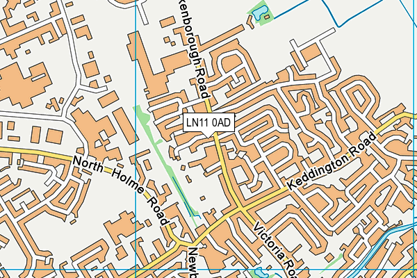 LN11 0AD map - OS VectorMap District (Ordnance Survey)