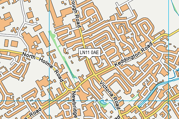 LN11 0AE map - OS VectorMap District (Ordnance Survey)