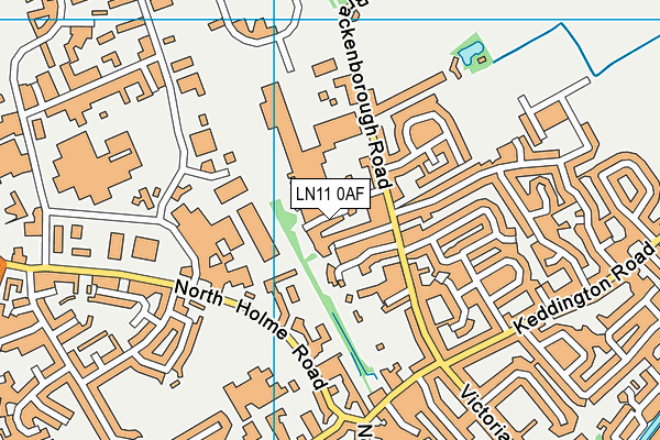 LN11 0AF map - OS VectorMap District (Ordnance Survey)