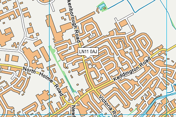 LN11 0AJ map - OS VectorMap District (Ordnance Survey)