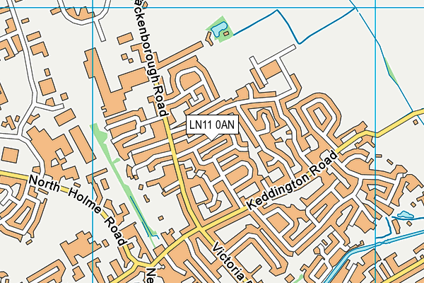LN11 0AN map - OS VectorMap District (Ordnance Survey)