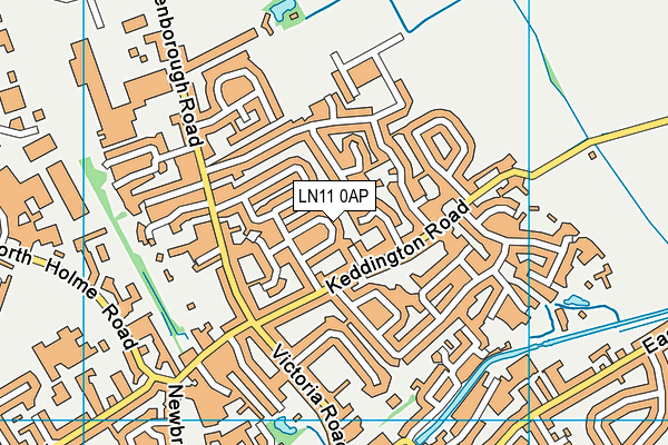 LN11 0AP map - OS VectorMap District (Ordnance Survey)
