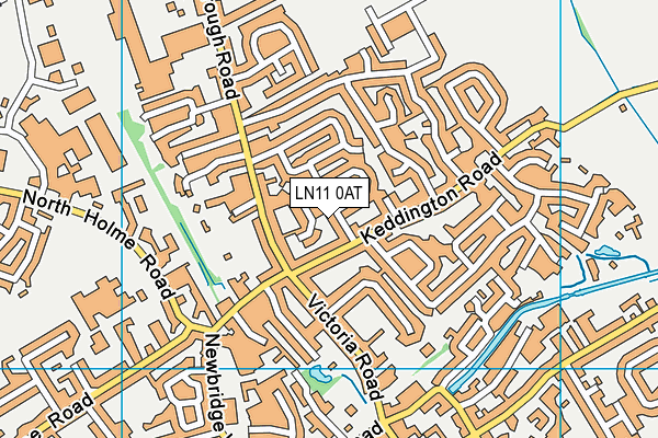 LN11 0AT map - OS VectorMap District (Ordnance Survey)