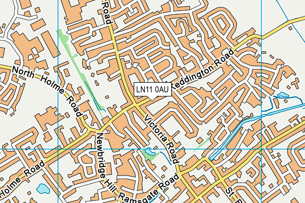 LN11 0AU map - OS VectorMap District (Ordnance Survey)