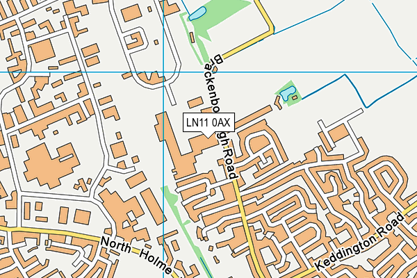 LN11 0AX map - OS VectorMap District (Ordnance Survey)