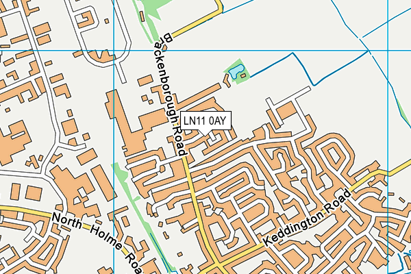 LN11 0AY map - OS VectorMap District (Ordnance Survey)