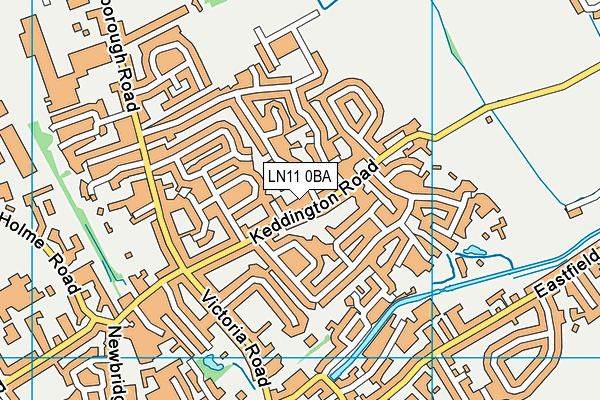 LN11 0BA map - OS VectorMap District (Ordnance Survey)