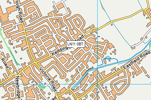 LN11 0BT map - OS VectorMap District (Ordnance Survey)