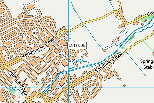 LN11 0DE map - OS VectorMap District (Ordnance Survey)