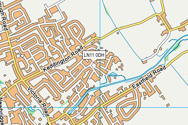 LN11 0DH map - OS VectorMap District (Ordnance Survey)