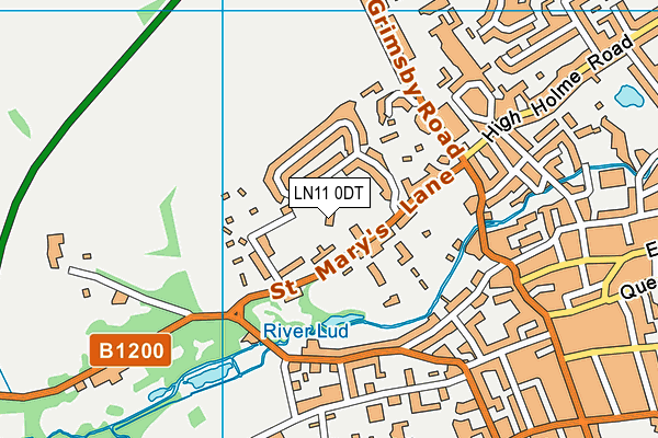 LN11 0DT map - OS VectorMap District (Ordnance Survey)