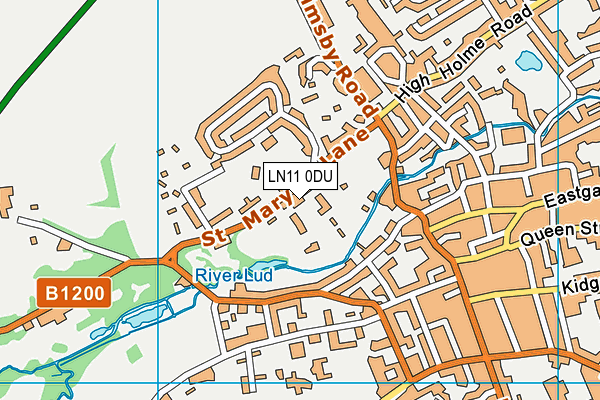 LN11 0DU map - OS VectorMap District (Ordnance Survey)