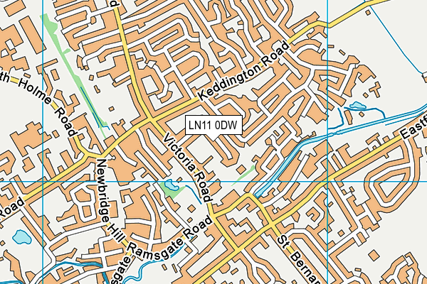 LN11 0DW map - OS VectorMap District (Ordnance Survey)
