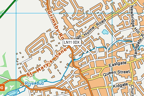 LN11 0DX map - OS VectorMap District (Ordnance Survey)