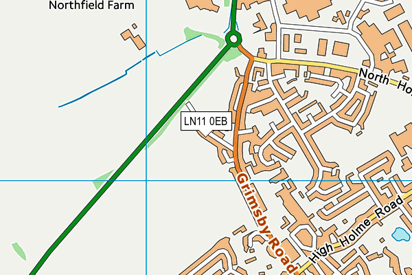 LN11 0EB map - OS VectorMap District (Ordnance Survey)