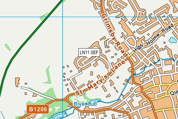 LN11 0EF map - OS VectorMap District (Ordnance Survey)