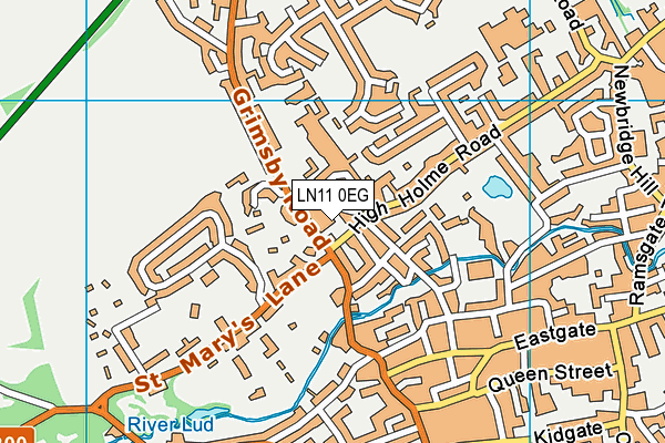 LN11 0EG map - OS VectorMap District (Ordnance Survey)