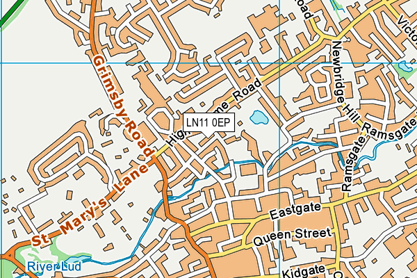 LN11 0EP map - OS VectorMap District (Ordnance Survey)