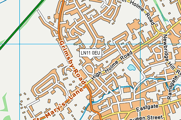 LN11 0EU map - OS VectorMap District (Ordnance Survey)