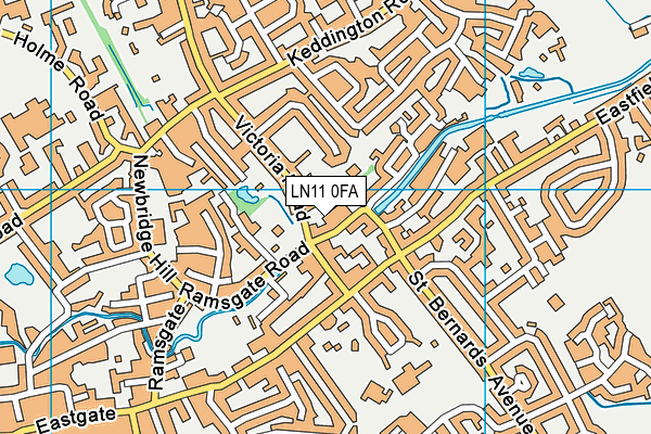 LN11 0FA map - OS VectorMap District (Ordnance Survey)