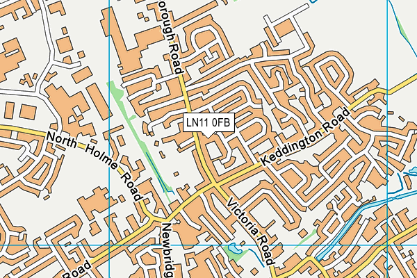 LN11 0FB map - OS VectorMap District (Ordnance Survey)