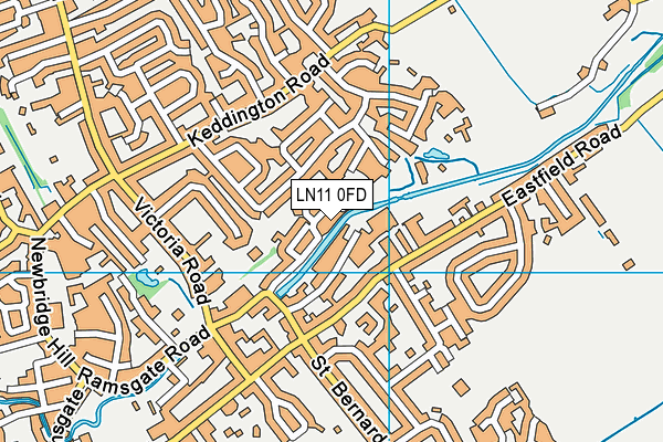 LN11 0FD map - OS VectorMap District (Ordnance Survey)