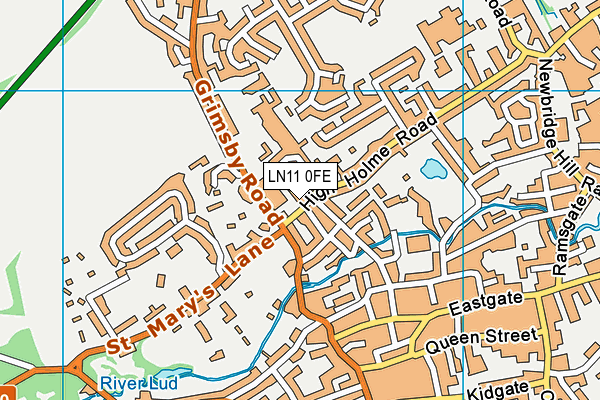 LN11 0FE map - OS VectorMap District (Ordnance Survey)