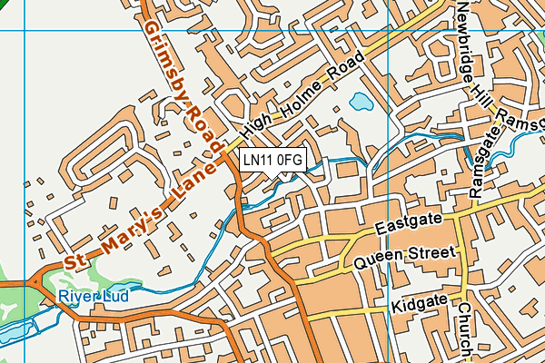LN11 0FG map - OS VectorMap District (Ordnance Survey)
