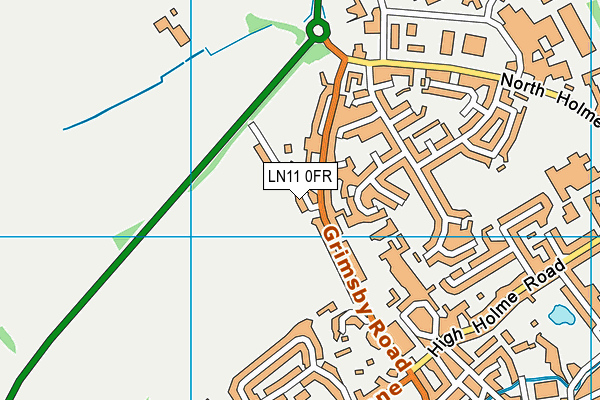 LN11 0FR map - OS VectorMap District (Ordnance Survey)