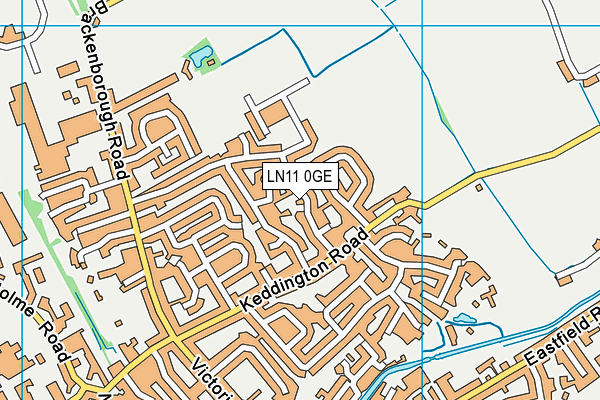 LN11 0GE map - OS VectorMap District (Ordnance Survey)