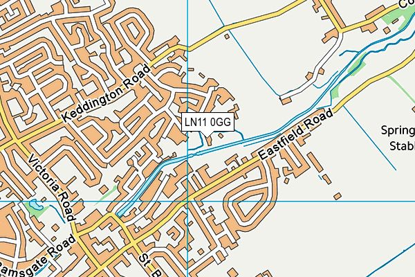 LN11 0GG map - OS VectorMap District (Ordnance Survey)