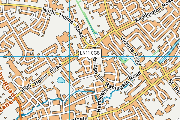 LN11 0GS map - OS VectorMap District (Ordnance Survey)