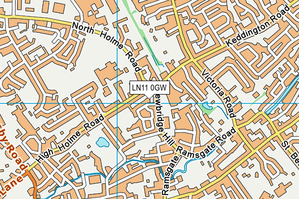 LN11 0GW map - OS VectorMap District (Ordnance Survey)