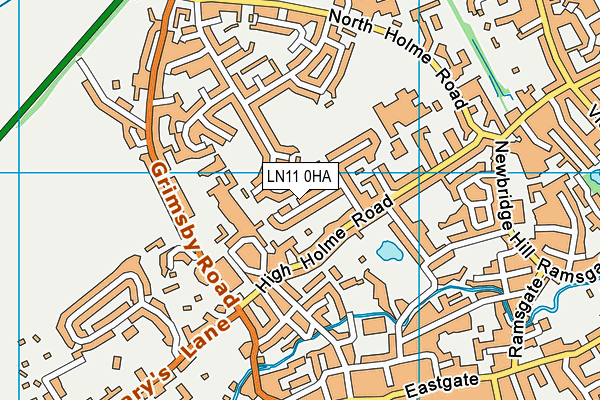 LN11 0HA map - OS VectorMap District (Ordnance Survey)