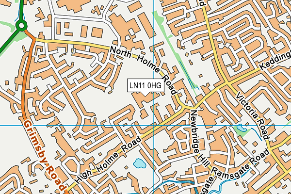 Louth Academy (North Campus) map (LN11 0HG) - OS VectorMap District (Ordnance Survey)