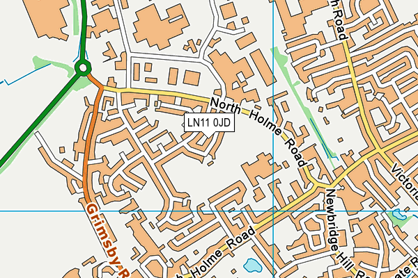 LN11 0JD map - OS VectorMap District (Ordnance Survey)