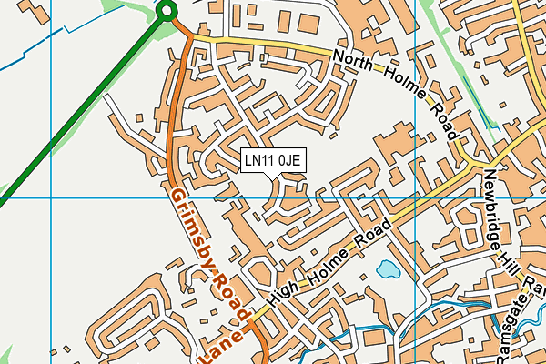 LN11 0JE map - OS VectorMap District (Ordnance Survey)