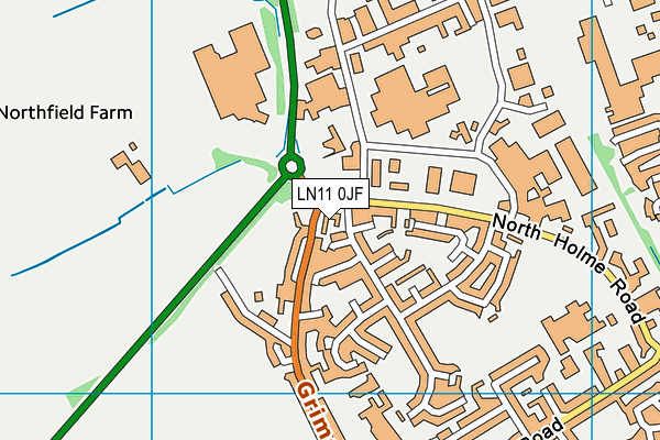 LN11 0JF map - OS VectorMap District (Ordnance Survey)