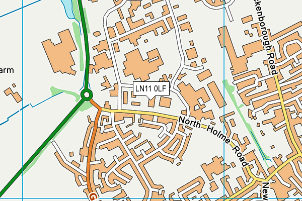 LN11 0LF map - OS VectorMap District (Ordnance Survey)