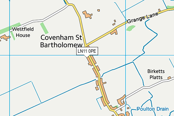 LN11 0PE map - OS VectorMap District (Ordnance Survey)