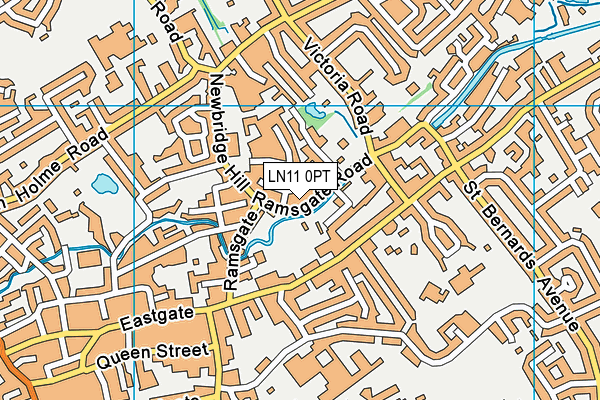 LN11 0PT map - OS VectorMap District (Ordnance Survey)
